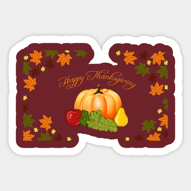 Happy Thanksgiving Sticker by Joe_tamponi